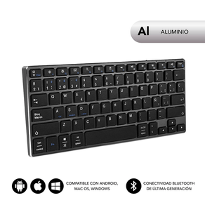 TECLADO-SUBBLIM-INALAMBRICO-ALUMINIO-ADVANCE-COMPACT-GREY