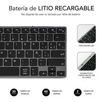 Miniatura 5 de TECLADO SUBBLIM INALAMBRICO ALUMINIO ADVANCE COMPACT GREY