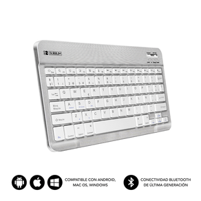TECLADO-SUBBLIM-WIRELESS-SMART-BT-SILVER