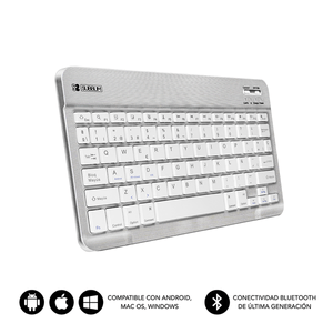 TECLADO-SUBBLIM-WIRELESS-SMART-BT-SILVER