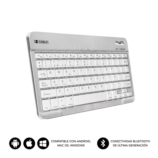 teclado subblim wireless smart bt silver