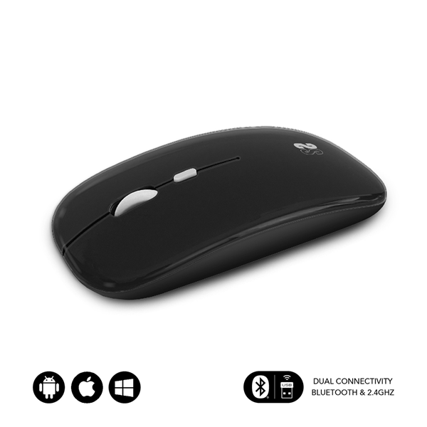 raton subblim inalámbrico bluetooth negro