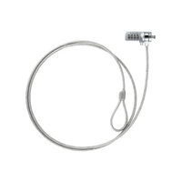Miniatura 1 de CABLE DE SEGURIDAD TOOQ UNIVERSAL C/COMBINACION 1,5 M PLATA