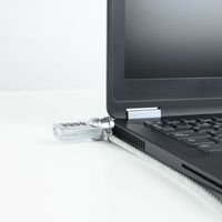 Miniatura 6 de CABLE DE SEGURIDAD TOOQ UNIVERSAL C/COMBINACION 1,5 M PLATA