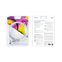 Miniatura 10 de CABLE DE SEGURIDAD TOOQ UNIVERSAL C/COMBINACION 1,5 M PLATA