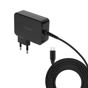CARGADOR TOOQ 90W USB-C PD 1.8M PARA PORTATIL NEGRO
