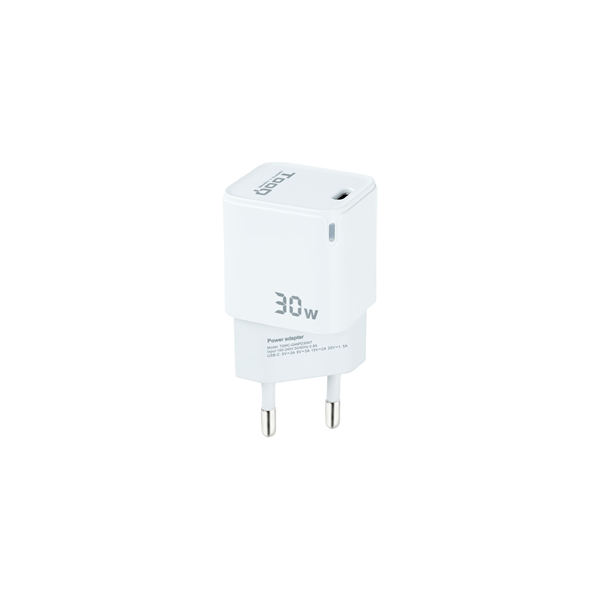 CARGADOR USB PARED TOOQ TQWC-GANPD30WT GAN USB-C/PD 30W BLANCO