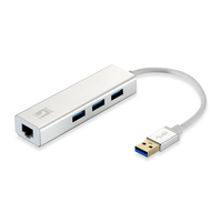 Miniatura 1 de TARJETA DE RED 10/100/1000 LEVELONE USB-0503 USB + HUB USB3.0