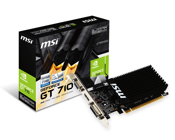 tarjeta grafica msi geforce gt 710 lp | 2gb | gddr3