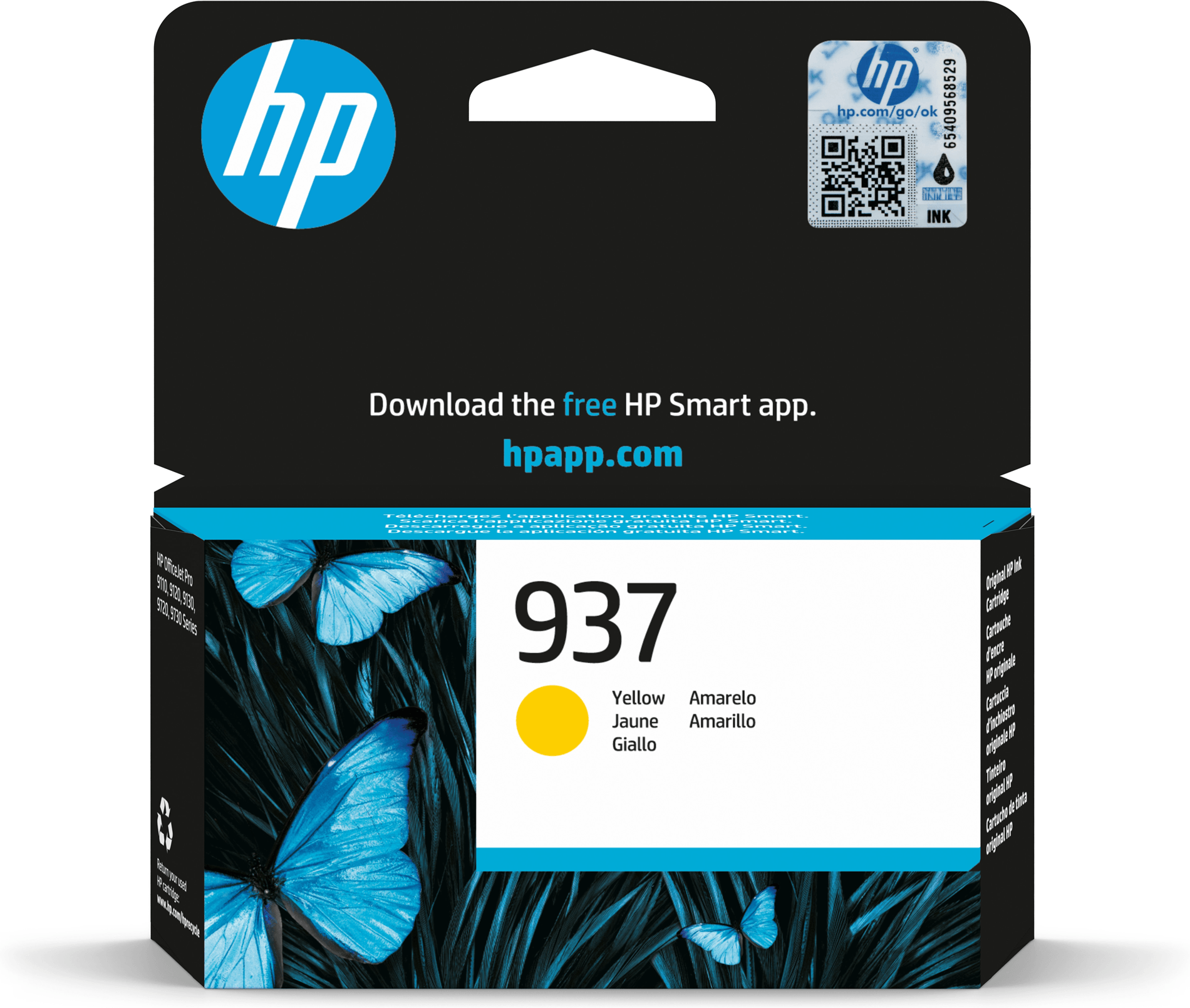 HP Ink/HP 937 Yellow Original Ink Cart