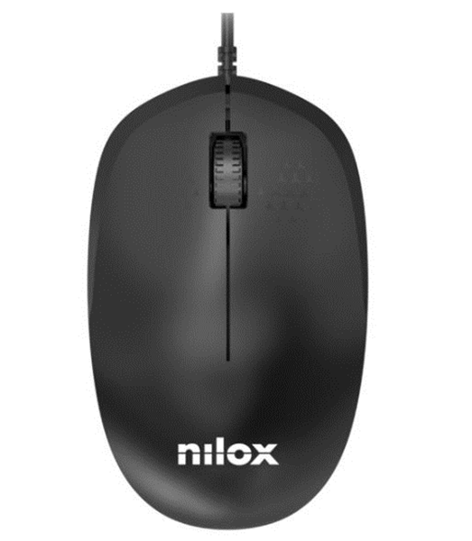 rat n usb con cable  negro - nilox