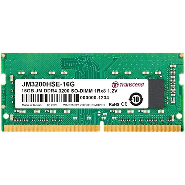 memoria ram transcend jetram  16gb ddr4 3200mhz  (1x8)  cl22