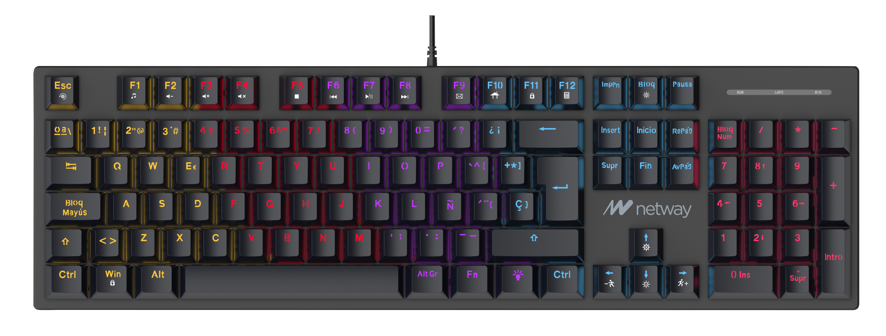 TECLADO MECÁNICO NETWAY GAMING XK840 NEGRO