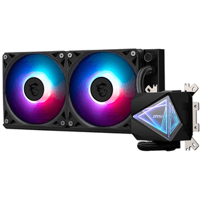 SISTEMA DE REFRIGERACION LIQUIDA MSI PARA CPU MAG CORELIQUID I240,INTEL/AMD,RADIADOR 240mm,FAN4PIN,20dBA,ARGB (2 VENTILADORES)