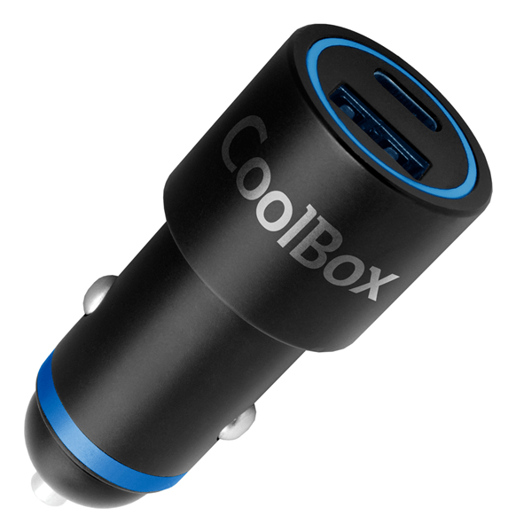 CARGADOR DE COCHE COOLBOX 48W USB-A/USB-C
