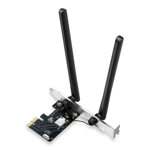 PCI-EXPRESS-WIFI-6-TRIPLE-BANDA-Y-BLUETOOTH-5.3-MERCUSYS-MA86XE-AXE5400-6GHz-5GHz-2.4GHz-HASTA-5400Mbps-2-ANTENAS