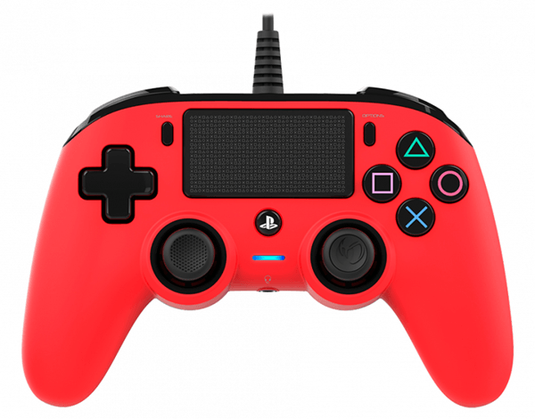 gamepad nacon compact ps4 oficial - rojo