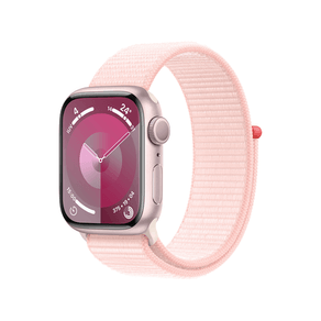 Apple-Watch-Series-9-GPS-41mm-Pink-Aluminium-Case-with-Light-Pink-Sport-Loop
