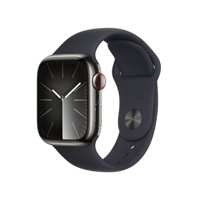 Apple-Watch-Series-9-GPS---Cellular-41mm-Graphite-Stainless-Steel-Case-with-Midnight-Sport-Band---M-L