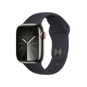 Apple-Watch-Series-9-GPS---Cellular-41mm-Graphite-Stainless-Steel-Case-with-Midnight-Sport-Band---M-L