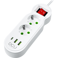 Miniatura 1 de REGLETA DCU 2 TOMAS + 3 PUERTOS USB 10.5W
