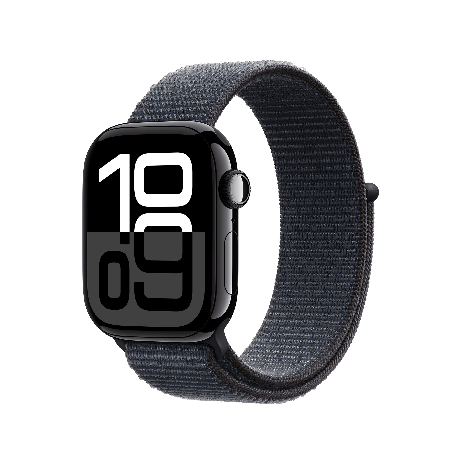 apple watch series 10 gps 42mm jet black aluminium case with ink sport loop