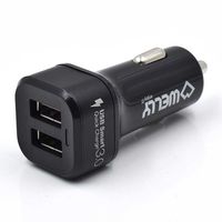 Miniatura 2 de Cargador de coche welly enjoy doble puerto con carga rapida 3 0 30w negro WY11001