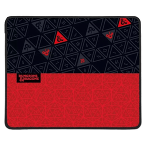 ALFOMBRILLA GAMING KONIX DUNGEONS AND DRAGONS ROJA Y NEGRA 320x270mm KX-DND-MP-ROLL-PC