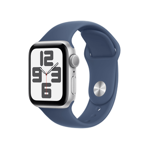 Apple-Watch-SE-GPS-40mm-Silver-Aluminium-Case-with-Denim-Sport-Band---S-M