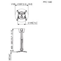 Miniatura 4 de PPC 1540/Prj Ceiling Mount 300-450mm WH