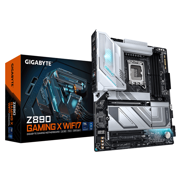 gigabyte intel  placa base z890 gaming x wifi7 - compatible con procesadores intel core ultra (serie 2), 16+1+2 fases vrm, hasta 8800mhz ddr5 (oc), 1x