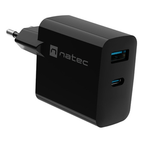 CARGADOR-NATEC-RIBERA-GAN-45W-PD3.0-QC3.0-1XUSB-A---1XUSB-C-NEGRO
