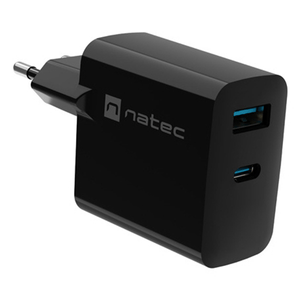 CARGADOR-NATEC-RIBERA-GAN-45W-PD3.0-QC3.0-1XUSB-A---1XUSB-C-NEGRO