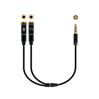 Miniatura 2 de CABLE ADAPTADOR AUDIO NANO CABLE JACK 3.5/M - 2XJACK 3.5/H 30CM NEGRO