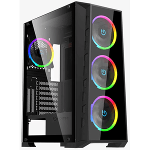 Caja HIDITEC  MH12 GLASS RGB Negro