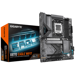 Placa-AMD--GIGABYTE-Placa-Base-X870-EAGLE-WIFI7---Compatible-con-CPUs-AMD-Ryzen-9000-VRM-de-14-2-2-fases-hasta-8000MHz-DDR5--OC--4xPCIe-5.0---3xM.2-Wi-Fi-7-LAN-2.5GbE-USB-3.2-Gen-2x2-Socket-AM5