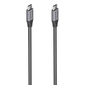 AISENS Cable USB 3 2 Gen2x2 Aluminio 20Gbps 8K 30Hz 5A 100W E Mark  Tipo USB C M USB C M  Gris  3 0m