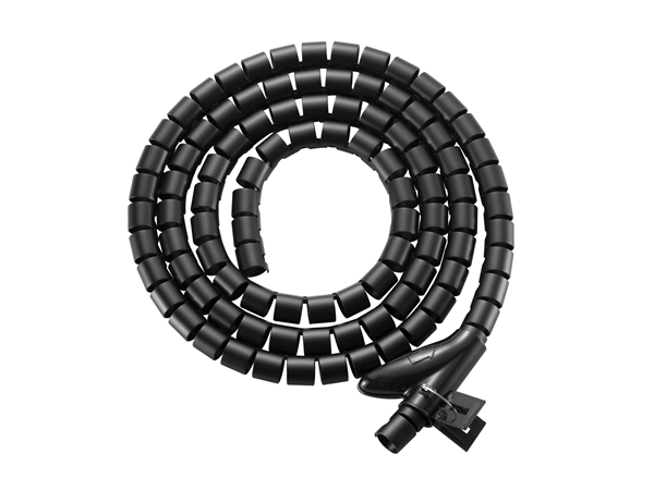 organizador de cables en espiral equip 650868 con clip 2.5 metros color negro