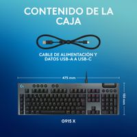 Miniatura 9 de G915 X Wired Gaming KBD BLACK ES