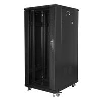 Miniatura 2 de ARMARIO LANBERG RACK 19" 27U 600X800 FLAT PACK NEGRO PUERTA CRISTAL CON LCD