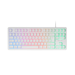 TECLADO H-MECH GAMING MARS GAMING MK023 PORTUGUES COLOR BLANCO TAMA??O COMPACTO TKL ILUMINACION RG