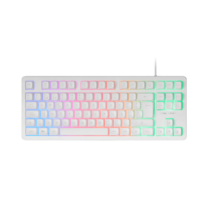 TECLADO H-MECH GAMING MARS GAMING MK023 PORTUGUES COLOR BLANCO TAMA??O COMPACTO TKL ILUMINACION RG