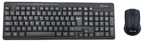 combo teclado raton l-link ll-kb-555-w inalambrico negro