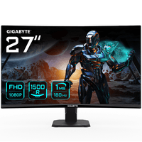 Miniatura 1 de GIGABYTE Monitor de juego curvo GS27FC 27" FHD - 1920 x 1080 (FHD), 180Hz, 1ms, 250 cd/m², FreeSync Premium, compatible con HDR, HDMI 2.0, DisplayPort