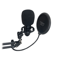 Miniatura 1 de MICROFONO PROFESIONAL+ CON ACCESORIOS KEEP OUT XMICPRO KIT USB CONTROL DE GANANCIA ENTRADA DE AURICULARES FILTRO CARDIOLE BRAZO ARTICULADO