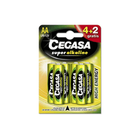 Miniatura 1 de CEGASA PILA SUPER ALC LR06 BLISTER 4 UDS + 2 GRATIS
