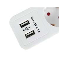 Miniatura 6 de REGLETA EQUIP CON 5 TOMAS CABLE DE RED DE 1.5 METROS  + 2 PUERTOS USB Y BOTON DE APAGADO ENCENDIDO