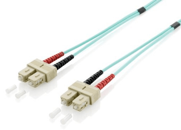 cable fo duplex jumper sc sc 50 125µ 2,0m turquoise, om3, lsoh