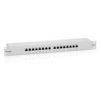 Miniatura 1 de PATCH PANEL 16 PUERTOS CATEGORIA 6 APANTALLADO COLOR GRIS CLARO
