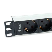 Miniatura 4 de REGLETA ALIMENTACION ALUMINIO RACK 10" 1U 4 TOMAS TIPO SHUCKO EURO CABLE 1.5m